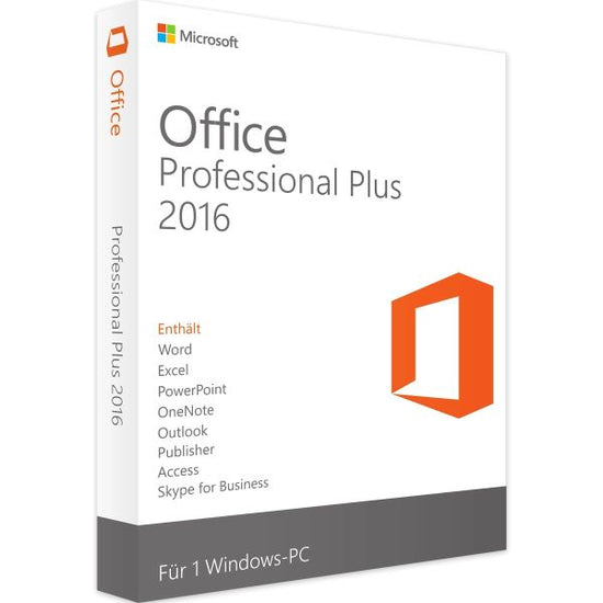 Microsoft Office 2016 Professional Plus 32/64 Bit - Lizenzsofort
