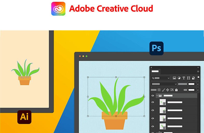 Adobe Creative Cloud – 1 Jahr / 2 Geräte / 80 GB Cloud | Windows & Mac - Lizenzsofort