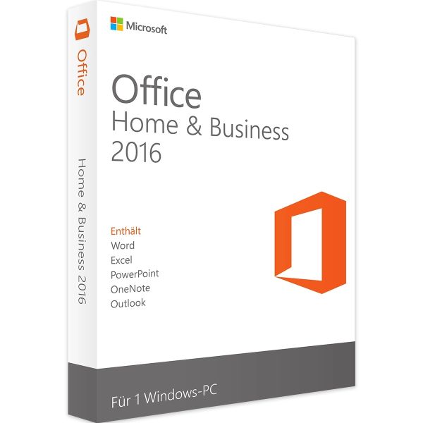 Microsoft Office 2016 Home and Business 32/64 Bit - Lizenzsofort