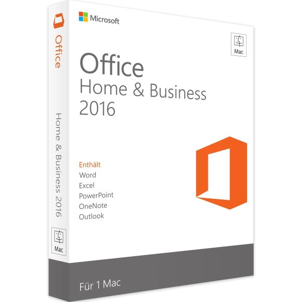 Office 2016 Home and Business MAC - Lizenzsofort