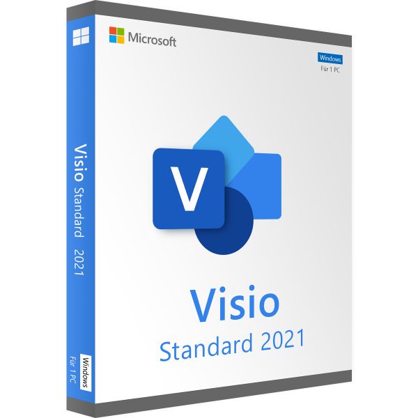 Visio 2021 Standard & Professional – ESD - Key oder USB - Stick | Vollversion für Windows - Lizenzsofort