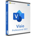 Visio 2021 Standard & Professional – ESD - Key oder USB - Stick | Vollversion für Windows - Lizenzsofort