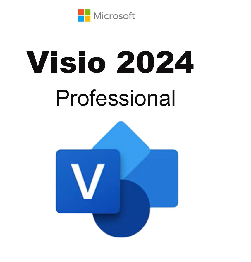 Visio 2024 Professional Box, Produktschlüssel, ESD für Windows, Flussdiagramm Software
